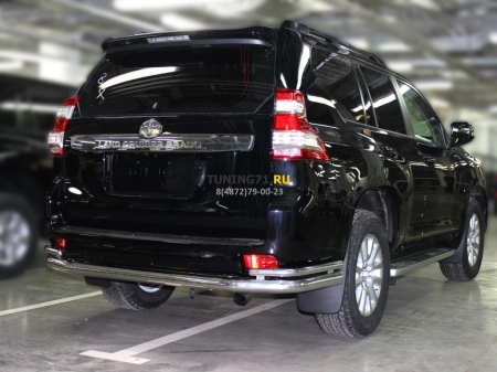 Toyota Land Cruiser Prado 150 2013-наст.вр.-Защита заднего  бампера  "волна" d-76+43